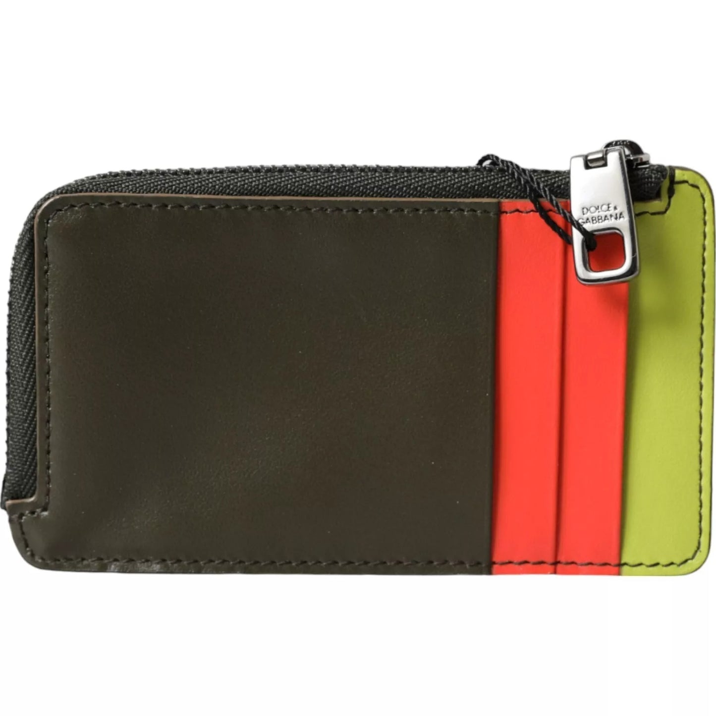 Dolce & Gabbana lompakko - Multicolor Calfskin Leather Logo Card Holder Women Wallet