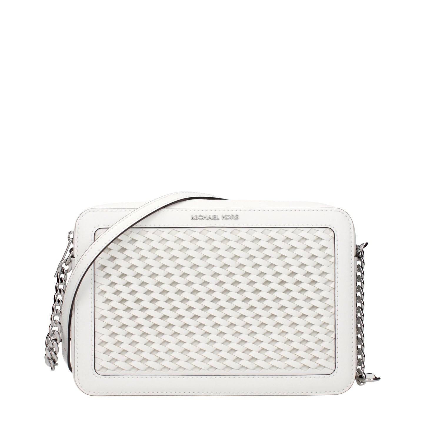 Michael Kors laukku - White Leather Crossbody Bag
