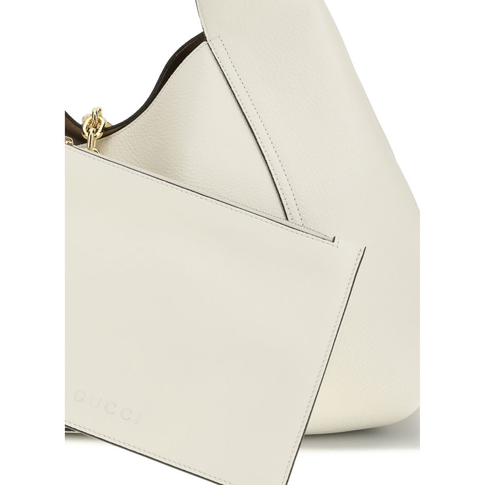Gucci Handbag - White Calf Leather Bos Taurus Shoulder Bag
