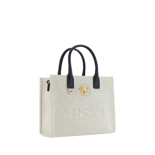 Versace Beige Cotton Shoulder Bag