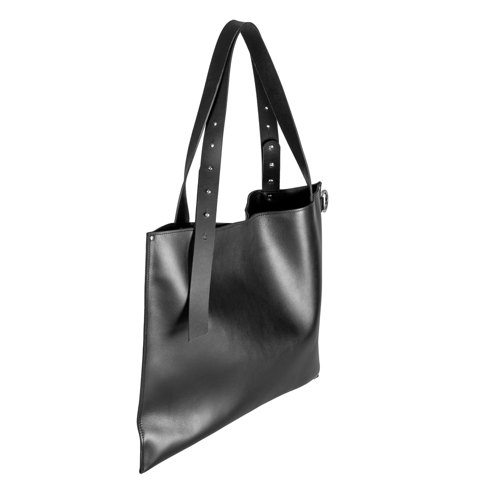 Large Handbag Adele - Genuine Black Leather
