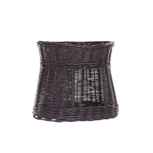 Dark Wicker Cat House Cari Without Cushions