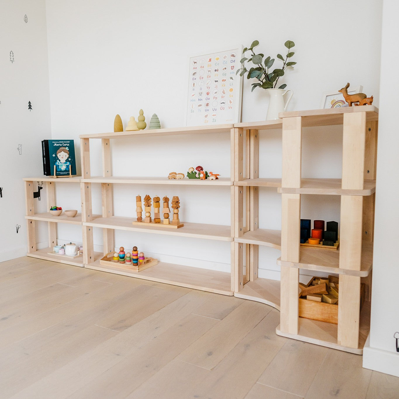 Modular Montessori Shelf Arch - 3 Shelves