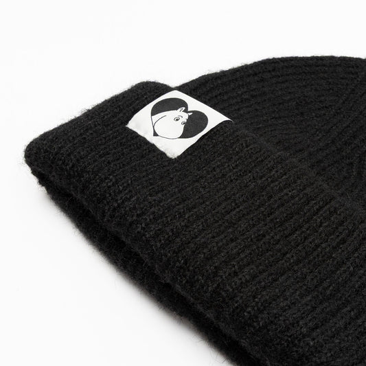 Moomintroll Fluffy Chunky Beanie - Black
