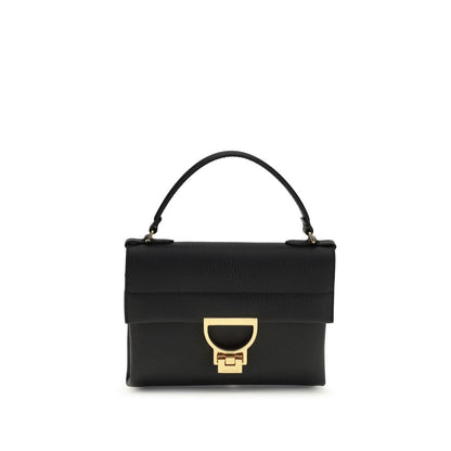 Coccinelle käsilaukku Black Calf Leather Bos Taurus Handbag