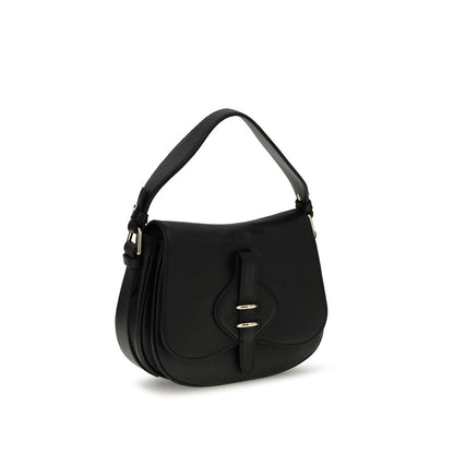 Coccinelle Black Calf Leather Bos Taurus Handbag