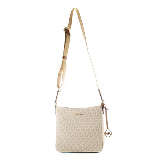 Michael Kors Beige Canvas Axelremsväska