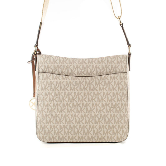Michael Kors Beige Canvas Axelremsväska