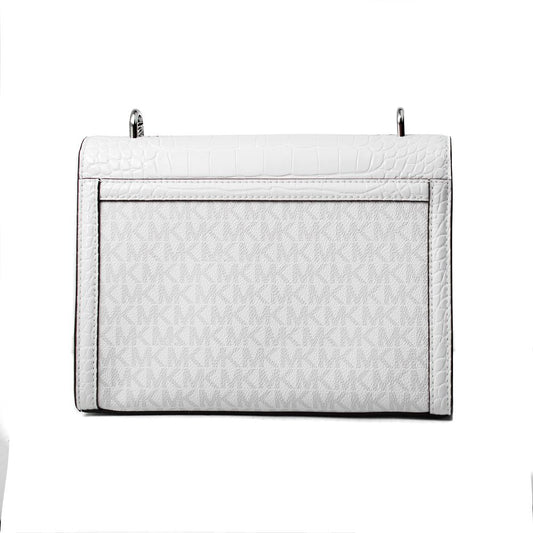 Michael Kors White Canvas Crossbody Bag