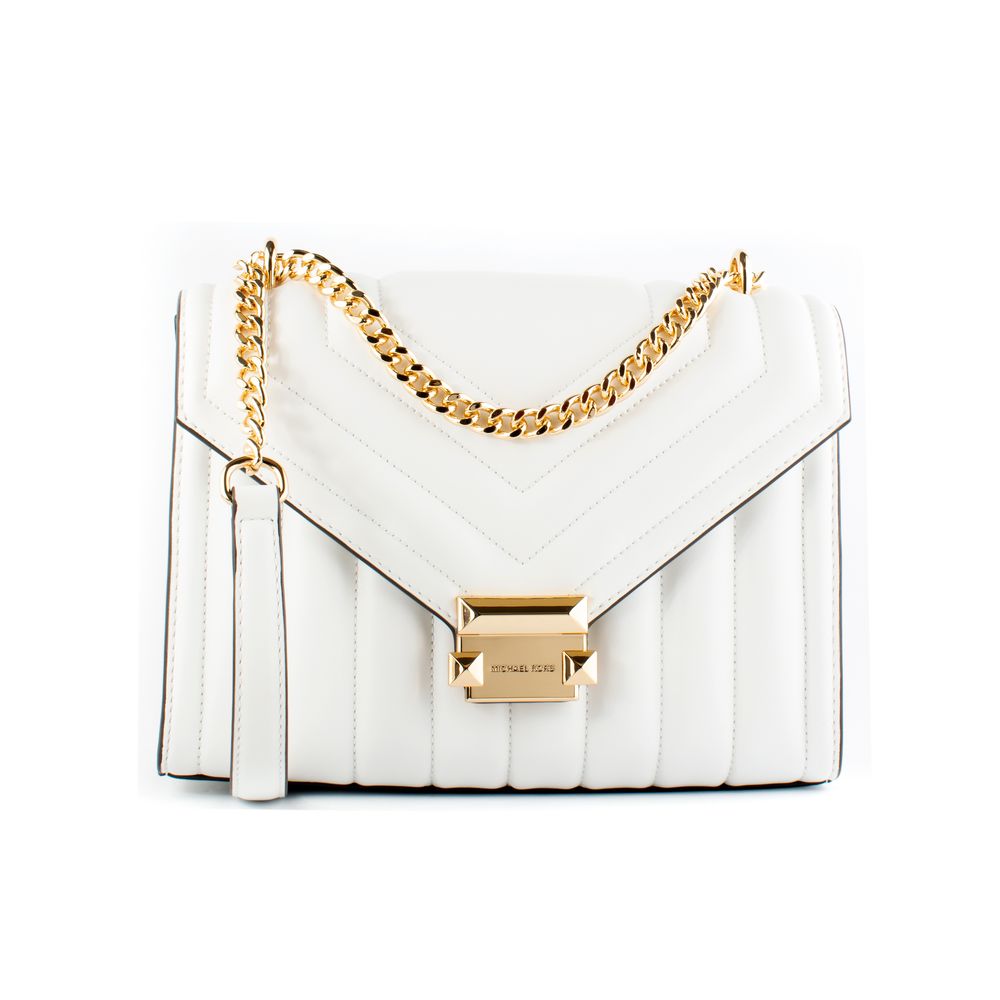 Michael Kors White Leather Shoulder Bag