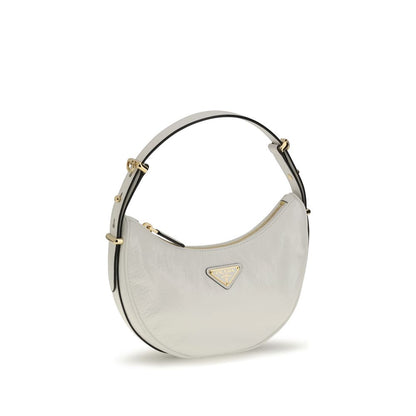 Prada White Calf Leather Bos Taurus Shoulder Bag