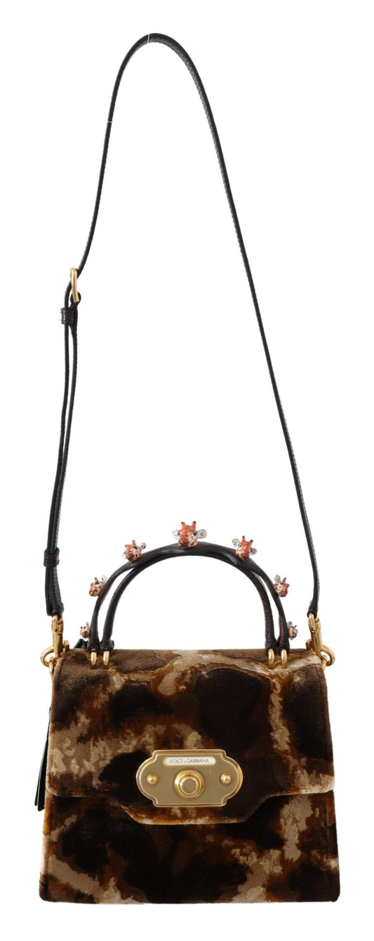 Dolce & Gabbana laukku - Brown Giraffe Crossbody Purse Borse WELCOME Purse
