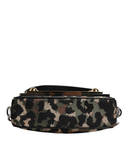 Dolce & Gabbana laukku - Multicolor Leopard Jacquard DG Logo Crossbody Bag