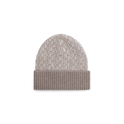 Calvin Klein pipo - Beige Alpaca Leather Caps Baseball Hat