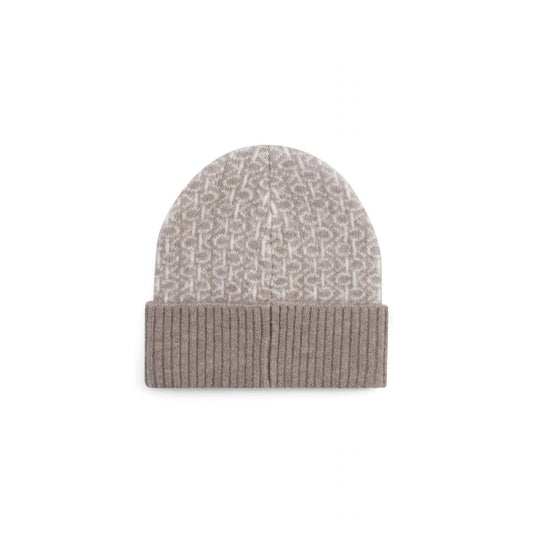Calvin Klein pipo - Beige Alpaca Leather Caps Baseball Hat