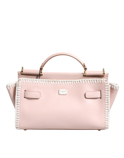Dolce & Gabbana laukku -  Light Pink Logo Plaque Soft Leather Strap Crossbody Bag