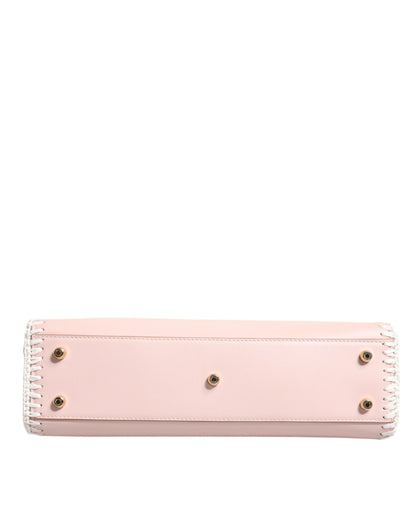 Dolce & Gabbana laukku -  Light Pink Logo Plaque Soft Leather Strap Crossbody Bag