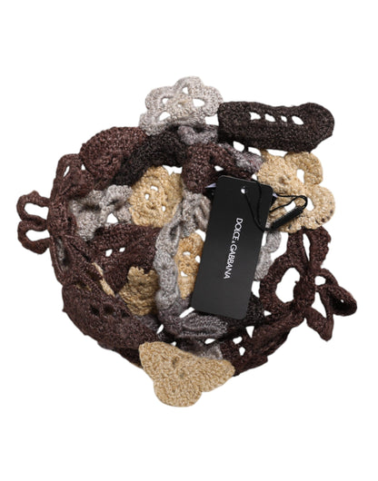 Dolce & Gabbana pipo - Multicolor Floral Silk Crochet Beanie Hat