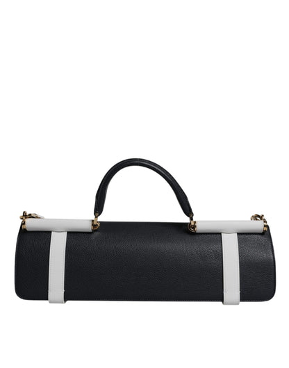 Dolce & Gabbana laukku - Blue White Calfskin Leather Crossbody Shoulder Bag