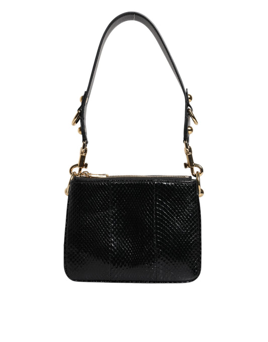 Dolce & Gabbana laukku -  Black Exotic Leather Shoulder Sling Clutch Bag