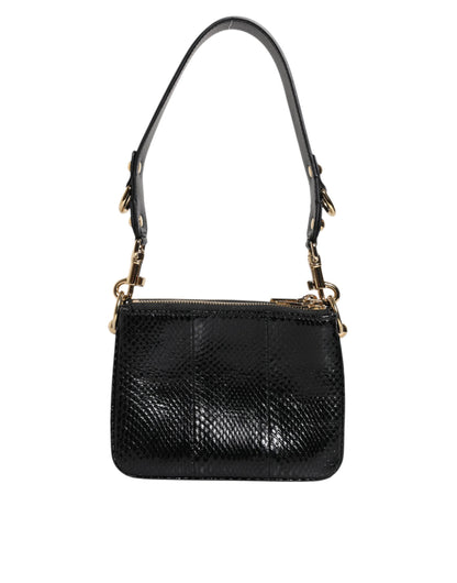 Dolce & Gabbana laukku -  Black Exotic Leather Shoulder Sling Clutch Bag
