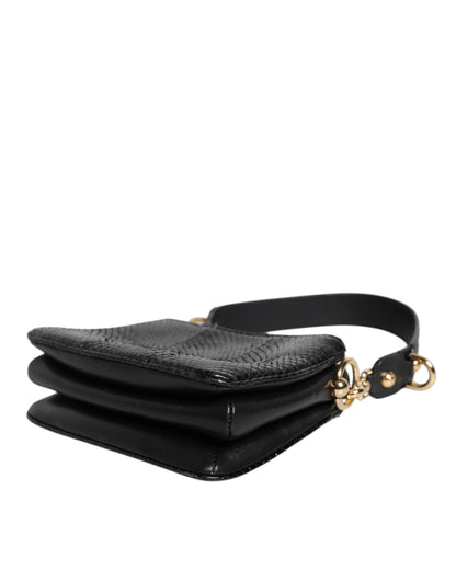 Dolce & Gabbana laukku -  Black Exotic Leather Shoulder Sling Clutch Bag