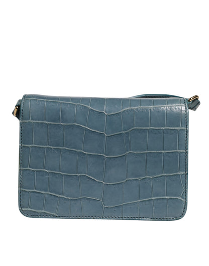 Dolce & Gabbana laukku Green Exotic Leather DG Plaque Crossbody Mini Bag