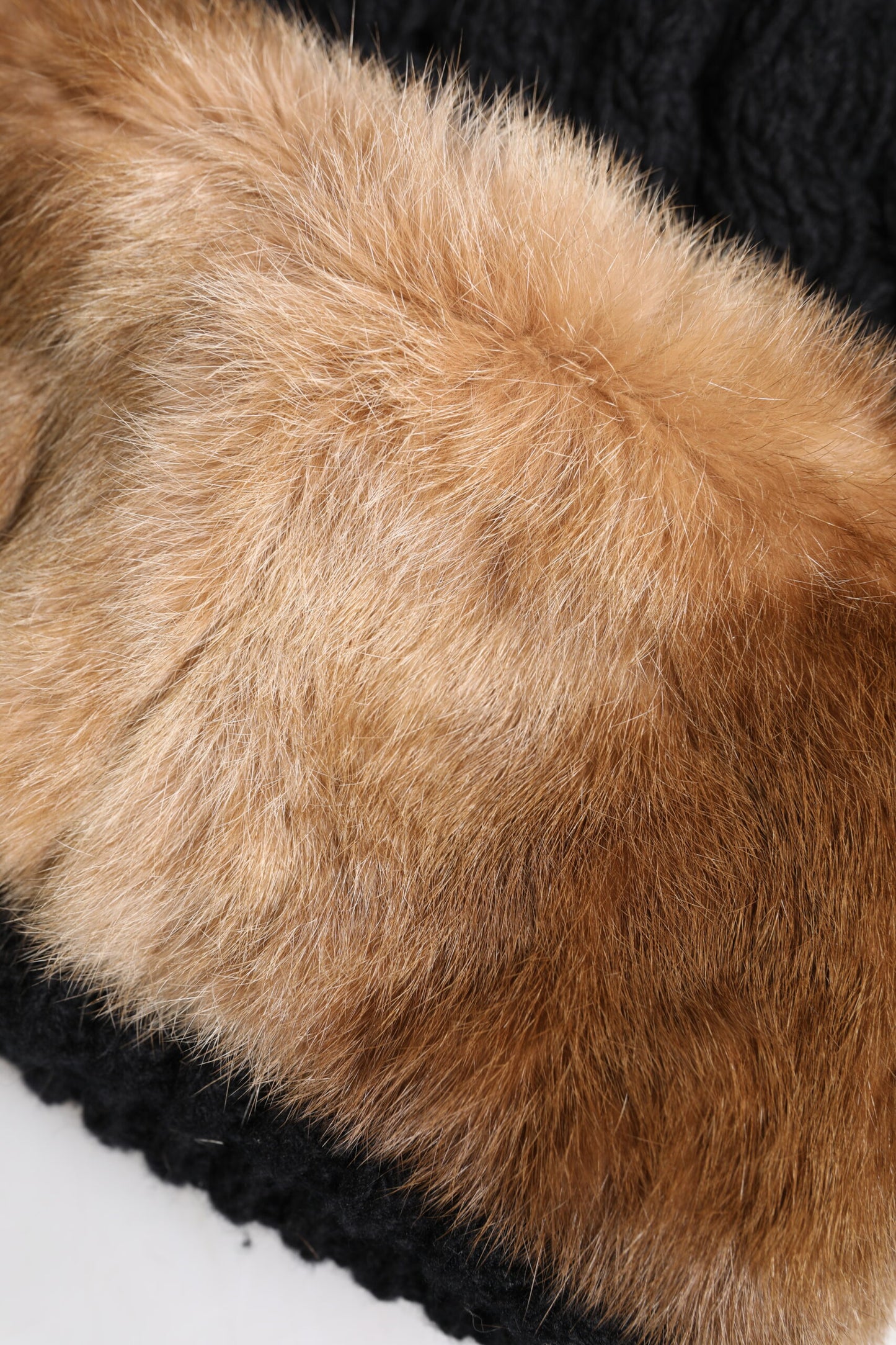 Dolce & Gabbana pipo - Black Brown Dyed Rabbit Real Fur Winter Beanie Hat