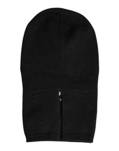 Dolce & Gabbana kommandopipo Black Cashmere Knitted Ski Mask Balaclava Hat