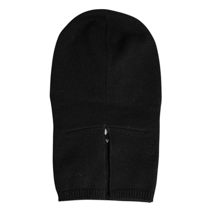 Dolce & Gabbana kommandopipo Black Cashmere Knitted Ski Mask Balaclava Hat