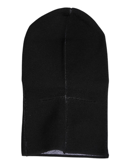 Dolce & Gabbana kypärämyssy - Black Cashmere Knitted Ski Mask Balaclava Hat