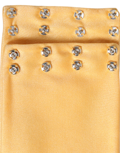 Dolce & Gabbana kaulahuivi - Yellow Nylon Stretch Women Neck Warmer Scarf