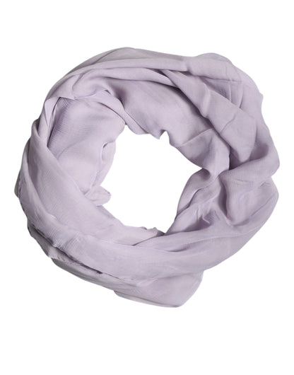 Dolce & Gabbana huivi Purple Silk Rectangle Wrap Shawl Scarf