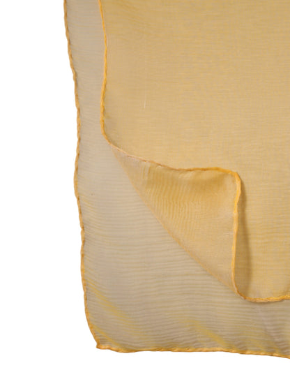 Dolce & Gabbana huivi Yellow Silk Rectangle Wrap Shawl Scarf