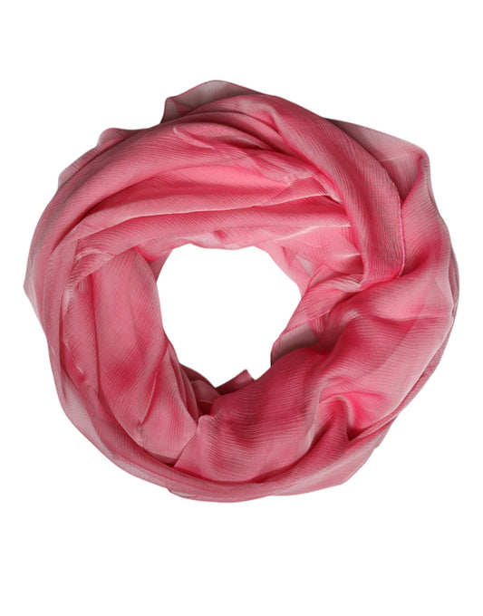 Dolce & Gabbana huivi Pink Silk Rectangle Women Wrap Shawl Scarf