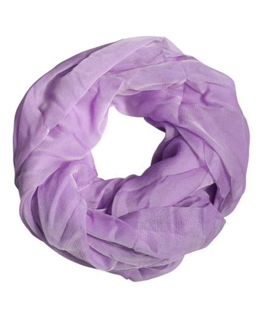 Dolce & Gabbana huivi Purple Silk Rectangle Wrap Shawl Scarf