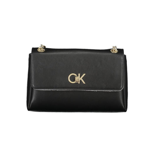 Calvin Klein käsilaukku - Black Polyester Handbag