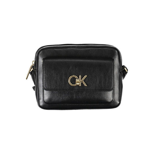 Calvin Klein laukku- Black Recycled Polyester Women Handbag