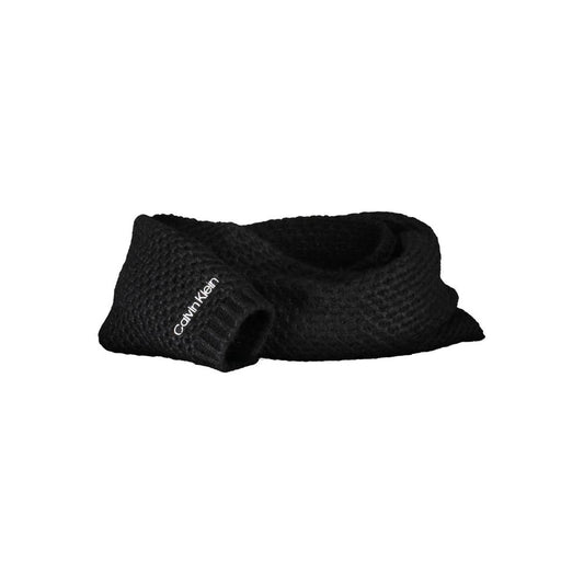 Calvin Klein huivi Black Alpaca Wool Scarf