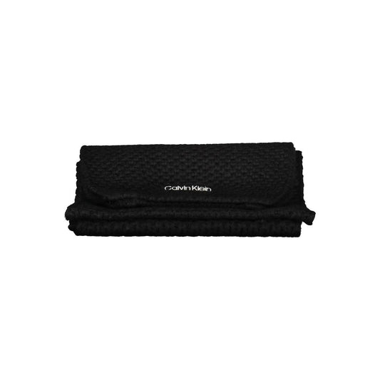 Calvin Klein huivi Black Alpaca Wool Scarf