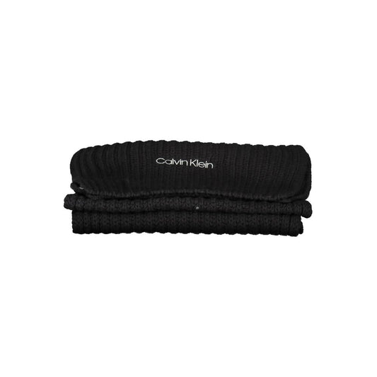 Calvin Klein huivi - Black Cotton Scarf
