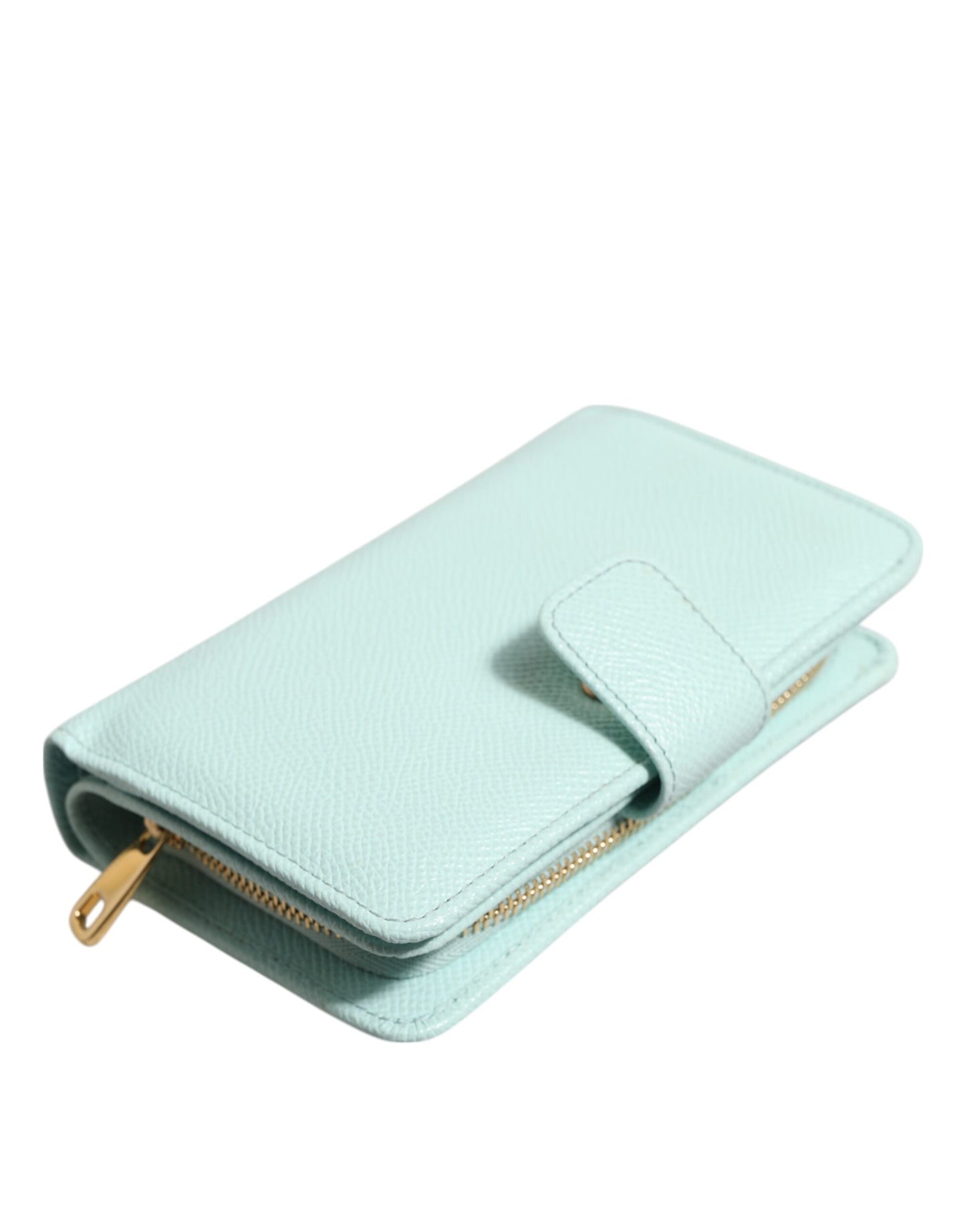 Dolce & Gabbana lompakko Mint Green Leather Bifold Continental Clutch Wallet