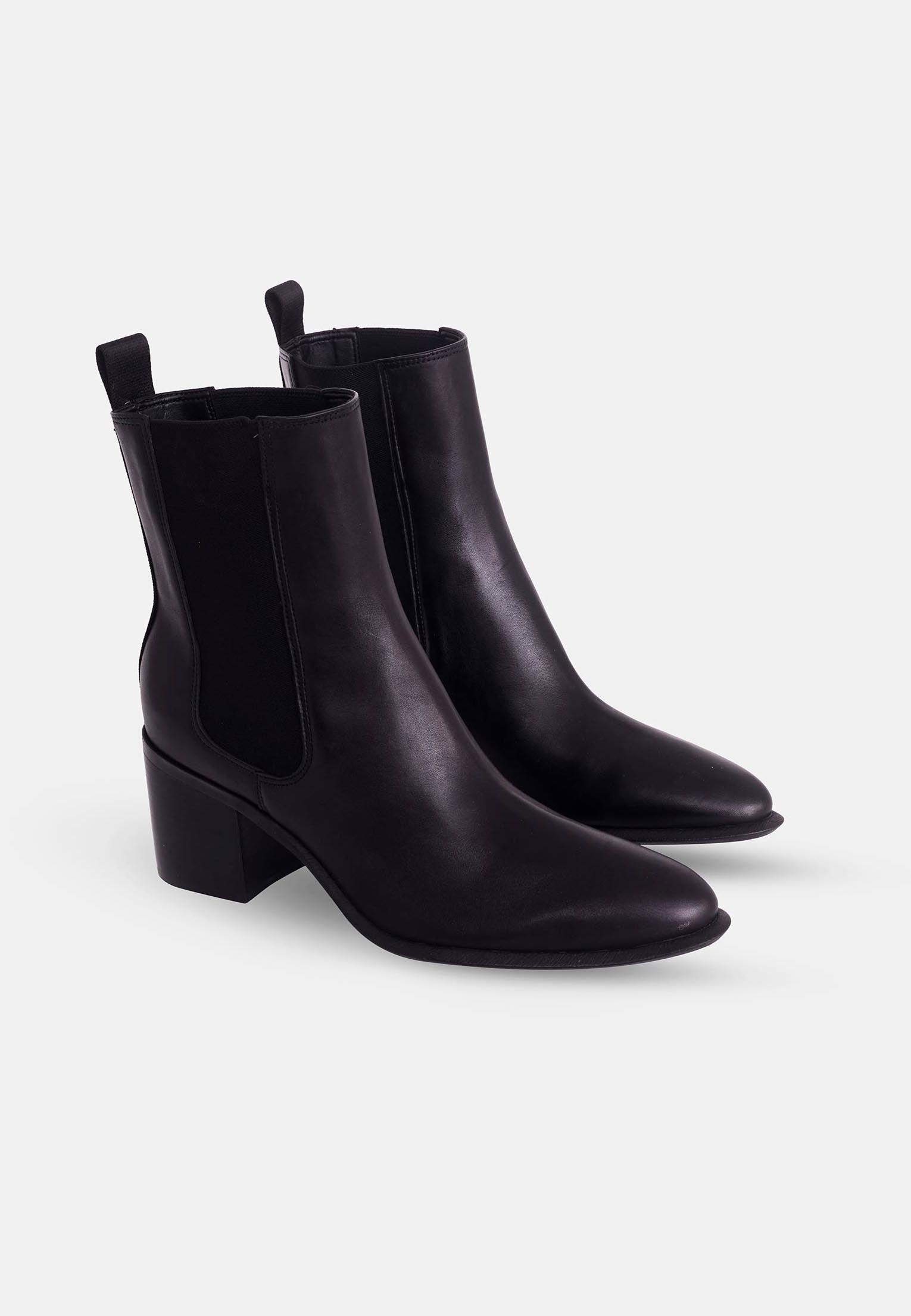 Brown Leather Ankle Boots Canna – Chelsea Boots With 6.5 Cm Block Heel
