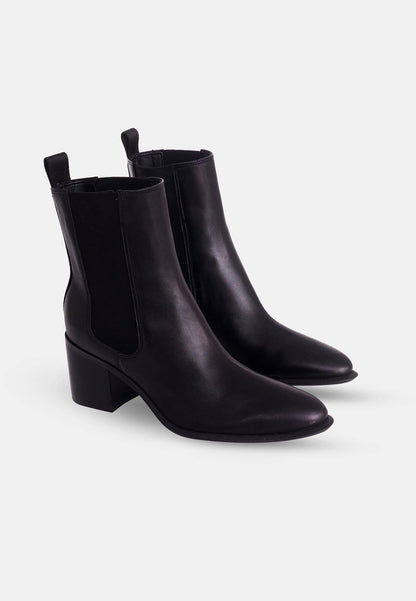 Brown Leather Ankle Boots Canna – Chelsea Boots With 6.5 Cm Block Heel