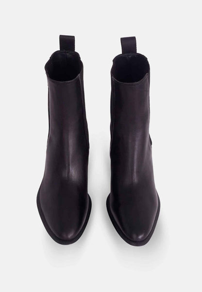 Brown Leather Ankle Boots Canna – Chelsea Boots With 6.5 Cm Block Heel