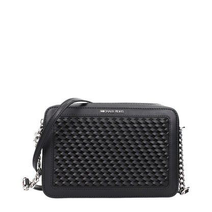 Michael Kors laukku - Black Leather Crossbody Bag