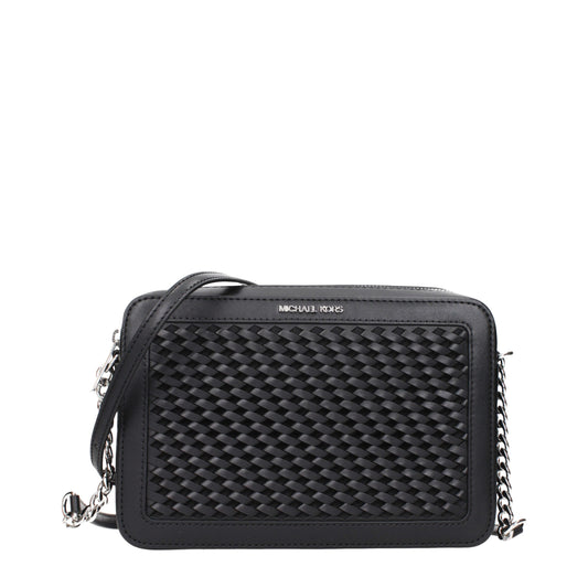 Michael Kors laukku - Black Leather Crossbody Bag