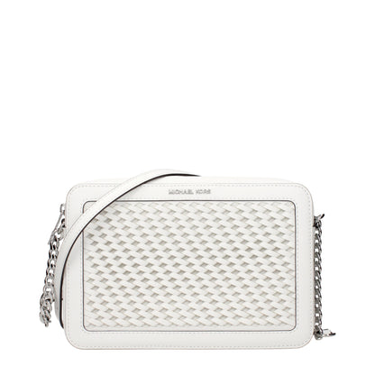 Michael Kors laukku - White Leather Crossbody Bag