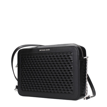 Michael Kors laukku - Black Leather Crossbody Bag