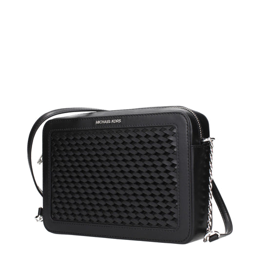 Michael Kors laukku - Black Leather Crossbody Bag